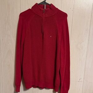 Men's quarter zip knitted sweater